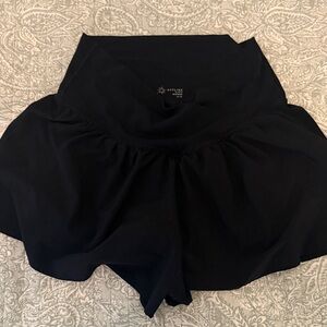 Offline Black crossover flowy Shorts